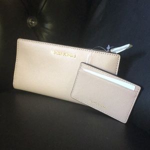 Michael Kors leather card case carryall wallet NWT
